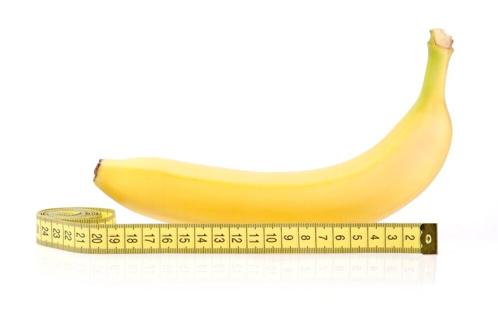 banana and centimeter simulate penis enlargement